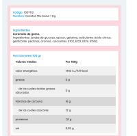 VIDAL Cocktail Mix 1Kg aprox 375 uds Mix con azucar de plátano, piña, fresa, naranja, cola, cereza.Sabor a Plátano, piña, narnja, cola y cereza. sin gluten  sin grasa sabor original Vidal garantizado - details 5