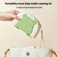 Juego De Limpieza Para Botellas Con 6 Enlaces Cepillo De Botella Con Silicón Cepillo De Taza Cepillo De Tetina Repujador De Jabón Caja De Almacenamiento Y Rack De Secado - details 4