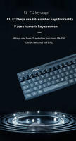 Teclado Mecánico AULA F3061 61 Teclas Con Retroiluminación RGB Mini Para Escritorio Y Laptop Teclado De Juego Con Sensación Táctil - details 2