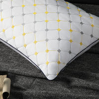 Almohada Ajustable De Algodón Para Hoteles Estilo Hotel Suave Y Transpirable 3D Soporte Cervical Para Dormitorios Y Hoteles 18.9x29.13In - details 8
