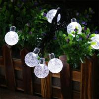 Luces De Cadena Solar LED Para Exteriores 60 Leds Impermeables Con 8 Modos Luces De Globos De Cristal Para Jardín Decoración De Árbol Fiesta Patio - details 9