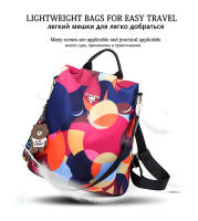 Mochila de moda para mujer, estilo coreano, moderna, de tela Oxford, antirrobo, con colgante - details 8