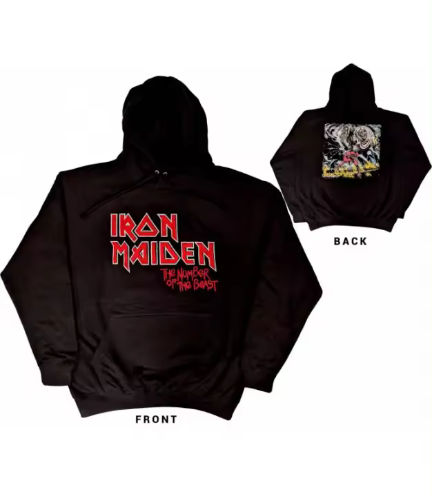 IRON MAIDEN Sudadera Unisex Number Of The Beast Vintage Pullover Rock Off IMHOOD140MB - 1