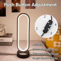 Lámpara De Mesa LED Decorativa Anillo Nueva Letra G 3 Colores Ajustables Luz Suave Estilo Noche Para Dormitorio Lámpara De Noche - details 3