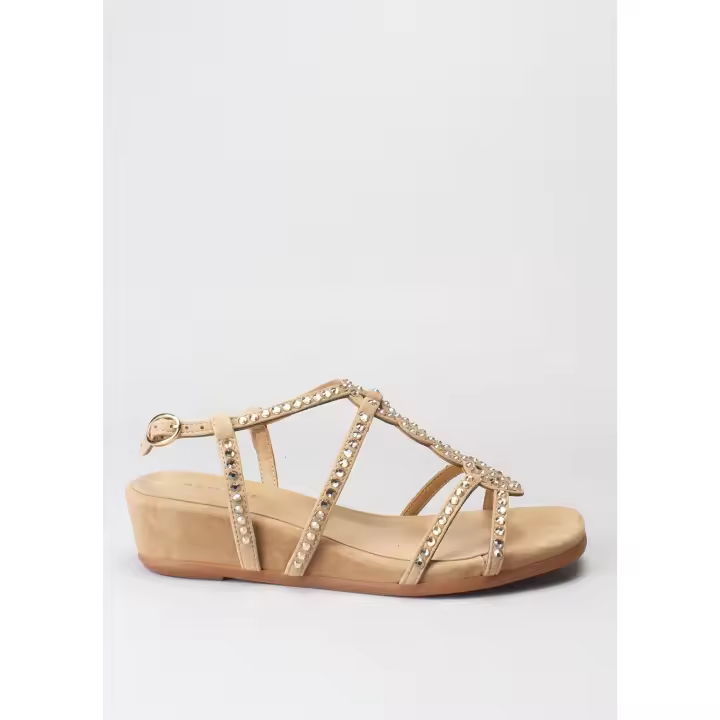 sandalia pedreria suede sand ALMA EN PENA - 1
