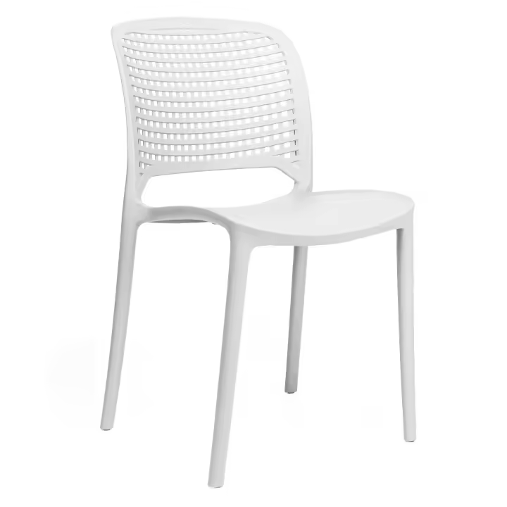 Silla POLINESIA, apilable, polipropileno blanco - 1