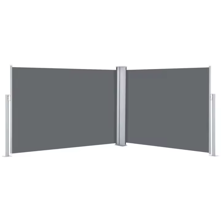 vidaXL Toldo lateral retráctil 100x1000 cm Color Negro, Crema, Antracita - 1
