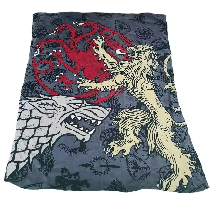 Manta Sofá Coral Oficial Juego de Tronos 150X200 cm Game Of Thrones 214002-Koc Dhestia Home  00278 - 1