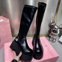 Botas De Mujer Elegantes Y Modernas De Otoño/Invierno Con Punta Redonda Y Tacón Cuadrado Suelo Grueso Retro Botas De Caballero Temporada Primavera/Automnada Alta Hasta La Rodilla Material PU Y Microfibra - details 7