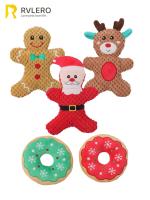 Juguete De Peluche Para Perros Navidad Squeak Santa Elk Gingerbread Donut Juguete Educativo Para Masticar Y Limpiar Los Dientes De Mascotas - details 2