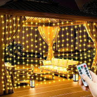 Luces De Cinta LED USB Para Cortina Con Control Remoto Decoración De Festival Para Pared Y Jardín Conectable Luz De Hada Para Dormitorio Y Exterior - details 0