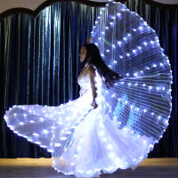 Alas De Hada LED Para Danza Colores De Mariposa Traje De Fiesta Para Niños Actuación En Escenario Danza Del Vientre Carnaval Prop De Fotografía - details 6