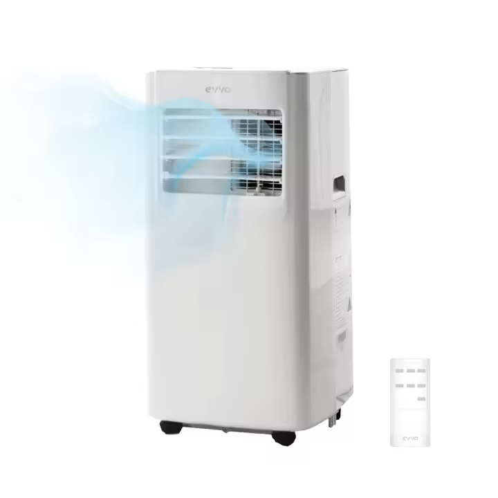 EVVO Aire Acondicionado Portatil 3 in 1 Clima P7, silencioso, 7.000 BTU, con Mando a Distancia, Superficie 15m2, Clase energética A, Blanco - 1