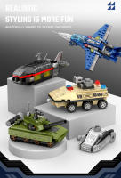 SEMBO 942PCS Bloques De Construcción Transformables Mecha Defensor Deformación Juguetes Educativos Para Niños Helicóptero Barco Tanque Regalos Para Niños - details 2