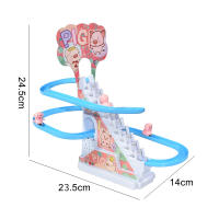 Tobogán eléctrico de pista de pato para niños y niñas, juguete para subir escaleras, luces LED, tobogán Musical, regalo - details 13