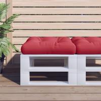vidaXL Cojín para sofá de palets de tela rojo tinto 50x50x12 cm en color Rojo vino tinto/Azul y blanco/Multicolor y más | acolchados duraderos para sofás de jardín terraza exterior - details 0