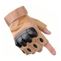 Guantes Tácticos De Medio Dedo Para Motocicleta Paintball Airsoft Caza Y Senderismo Con Codos Duros Adecuados Para Combate Al Aire Libre - details 6