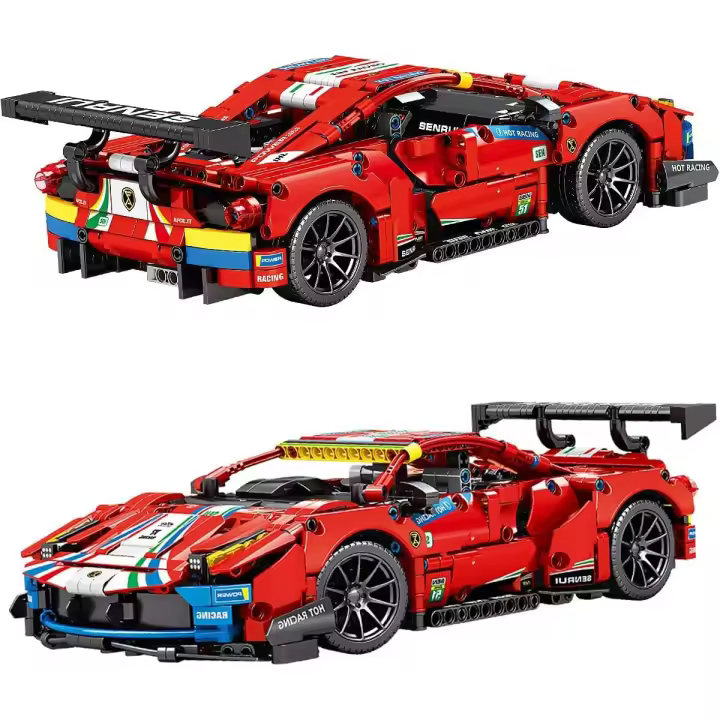 NEWRICW GT-V12 - Kit de construcción de autos deportivos, 1:14 Super Sports Car Building Blocks Model Toys, para adultos de 12 años, niños (1039 piezas) - 1