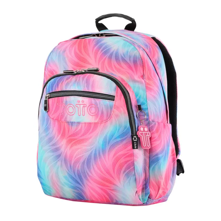 Totto  Mochila Acuareles Glitter - Fritz Multicolor Grande - 1