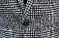 Chaqueta De Chequera Estilo Coreano Para Hombres Otoño Invierno Moda Elegante Casual Negocios Cierre Único Tamaño Regular - details 7