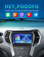 Podofo Radio de coche Android 2 Din para Hyundai Santa IX45 2013 Carplay 8+128GB AI Voice WIFI+4G DSP GPS Navegación Multimedia Reproductor de Video - details 0
