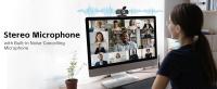Cámara web de video Full HD 1080P 2026 NUEVO, cancelación de ruido, cubierta de privacidad, lente gran angular, corrección de luz automática, cámara web USB Plug & Play para laptop, computadora de - details 2