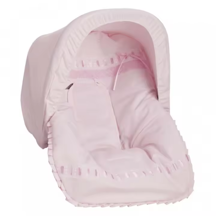 FUNDA COLCHONETA UNIVERSAL BABYLINE PARA GRUPO 0 O PORTABEBÉ DE LA COLECCIÓN RIBBON + CAPOTA + CUBREARNÉS - 1