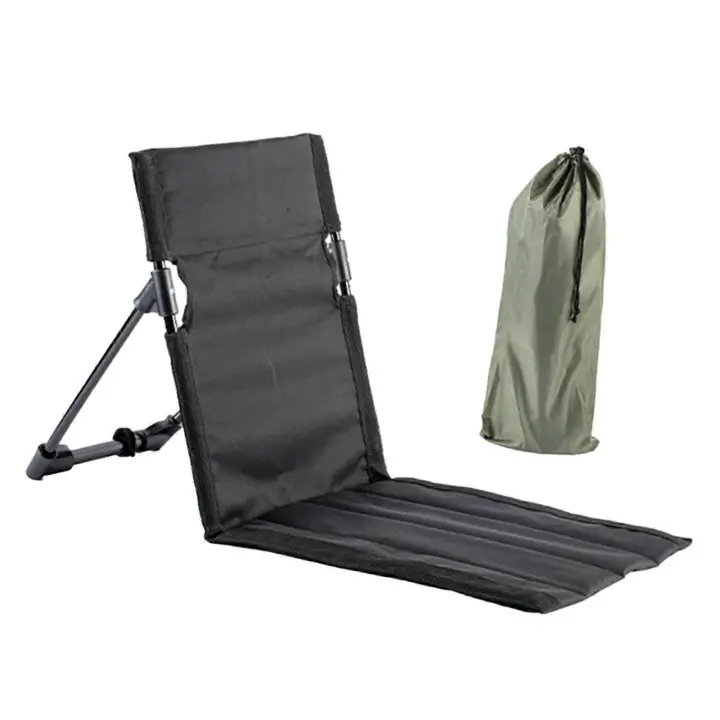 Folding beach chair with backrest folding chair pad oxford stadium sunbathing chair backpacking hiking garden travel - 1
