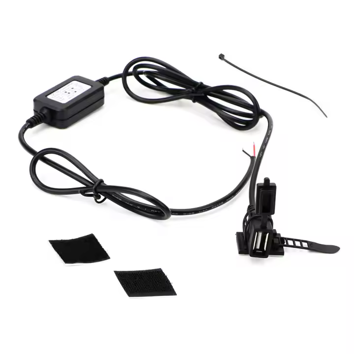 Adaptador de Corriente USB para Motocicleta 3.0 Conversor de Enchufe de 12V 24V a 5V 2A Montaje en Manillar Accesorios para Automóviles - 1