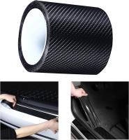 Tira protectora para umbral de puerta de coche, 10 cm x 3 m, fibra de carbono, pegatina protectora para umbral de puerta. - details 3