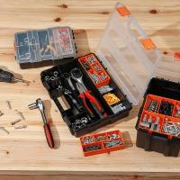 Caja De Herramientas Portátil De Plástico Con Múltiples Redes Caja De Almacenamiento De Piezas Para Garage Organizador De Suministros De Reparación - details 8
