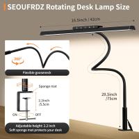Lámpara De Escritorio LED Ajustable Con Control Táctil Y Memoria En 3 Colores Luz De Escritorio Con Pinza Para Oficina Y Hogar Sin Certificación - details 1