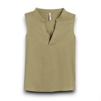 Blusa Hazel Tiffosi - Poliéster Satinado, sin Mangas y Escote V - details 6