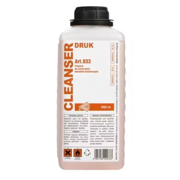 Liquido Alcohol Isopropílico Cleanser Druk 1L Art.033  Limpiador de Placas Electronicas  LÍQUIDO ISOPROPANOL CLEANSER Druk 1L, Para Limpieza De Componentes Electrónicos - 1