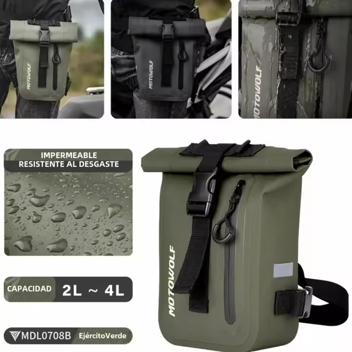Bolsa De Pierna Para Motocicleta Impermeable Táctica De Viaje Ciclismo Bum Belt Cinturón De Hombro Para Turismo Motocross - 1