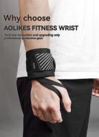 AOLIKES 1 Par De Banda De Muñeca De Soporte Extra Fuerte Para Levantamiento De Pesas Y Entrenamiento De Gimnasio Material De Poliéster Y Goma Para Adultos - details 2
