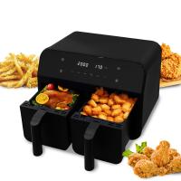Horno Eléctrico Doble Cajón + Freidora de Aire Inteligente, 1500W Multifuncional para Cocina, Combinado para Hornear/Asar/Cocinar al Vapor/Papas Fritas/Carne, Todo en 1, Hogar - details 1