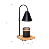 Flamingueo Lampara Vela Lampara Mesita Noche Lámpara para Velas con Temporizador Intensidad Regulable Lampara Calienta Velas Calentador Velas - details 4
