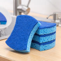 5PCS Esponjas De Limpieza Para La Cocina Pads De Frotado Azul Hechas De Pulpa De Madera Limpiadores De Alta Calidad - details 8