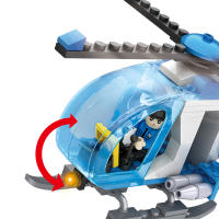 COGO Helicóptero Y Motocicleta De La Policía De La Ciudad Bloques De Construcción Clásicos Juguete Para Niños Regalos (164 Piezas) - details 4