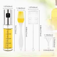 Pulverizador Aceite Spray, para Cocina, de Maple Inoxidable y Cristal,100 ml, Antigoteo, Accesorios Freidora de Aire, Dispensador, Bote, Dosificador SSITO - details 6