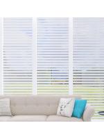 Película Decorativa De Ventana Con Estampado De Rayas Y Acabado Frosted Protección UV Adhesivo Estático Para Privacidad En Oficina Y Salón - details 1