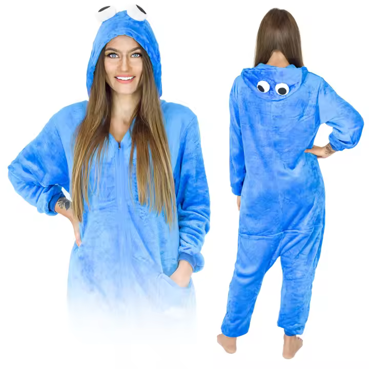 Disfraz mono kigurumi de elmo azul Disfraz mono kigurumi de elmo azul - 1