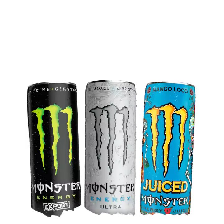 Caja 24ud Monster Mix 250ml (8 x Energy, 8 x Ultra White, 8 x Mango Loco) - 1
