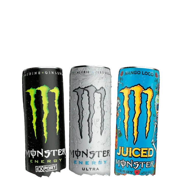 Caja 24ud Monster Mix 250ml (8 x Energy, 8 x Ultra White, 8 x Mango Loco) - 1