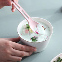 Juego De Comedor Portátil De 3 Piezas Set De Cutlería Desmontable De Trigo Algodón De Seda Para Viajes Y Camping - details 3