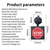 Pantalla LED Inteligente De 32x32 Con Control Por APP Para Ventana Trasera Del Coche Publicidad De Negocios Programable - details 2