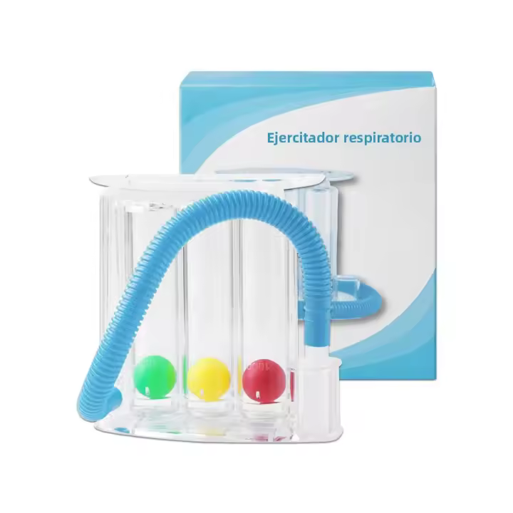Entrenador De Respiración Con 3 Bolas Para Mejorar La Función Pulmonar Sistema De Medición De Exercitador De Respiración Spirometría - 1