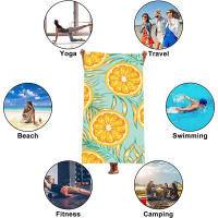 Toalla de playa de microfibra absorbente, 80 x 160, para deportes, con impresión reactiva, de secado rápido, para natación y baño. - details 6
