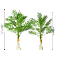 Grande Planta Artificial De Palma Tropical 50-120cm Hojas Verdes De Plástico Para Decoración De Jardín Oficina Hotel Y Hogar - details 6